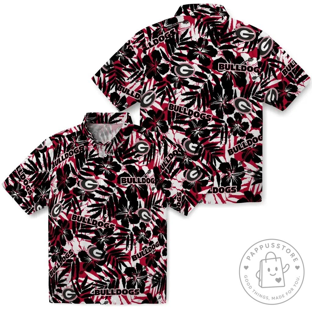 Georgia Bulldogs Hawaiian Shirt, NCAA Football Team Tropical Summer Apparel