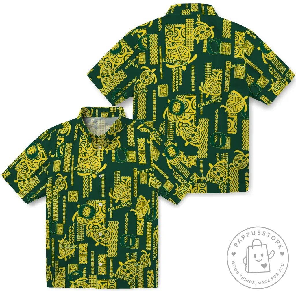 Oregon Ducks Hawaiian Shirt Summer Tropical Pattern