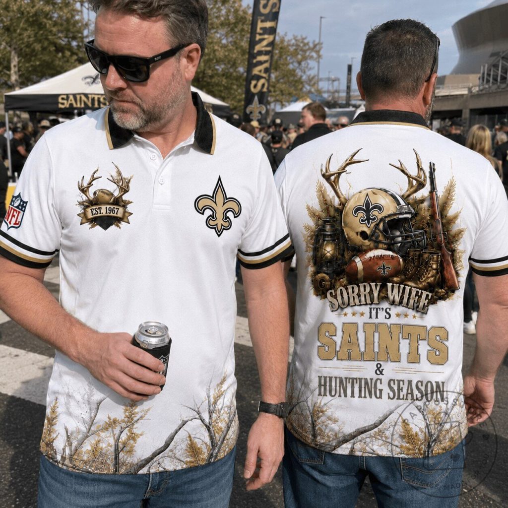 New Orleans Saints Football Hunting Season Fan Polo Shirt 28 New Orleans Saints Football Hunting Season Fan Polo Shirt