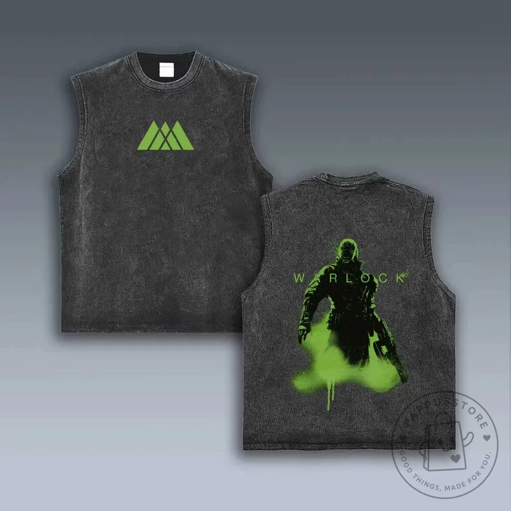 Destiny Warlock Class Video Game Logo Vintage Washed Tank Top