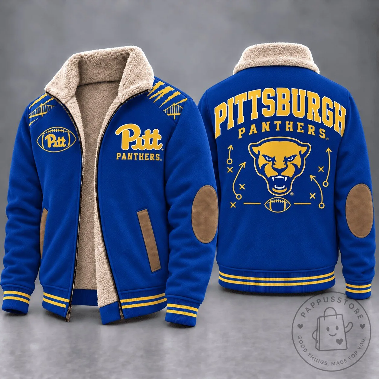 Pittsburgh Panthers NCAA Football Team Sherpa Fleece Jacket