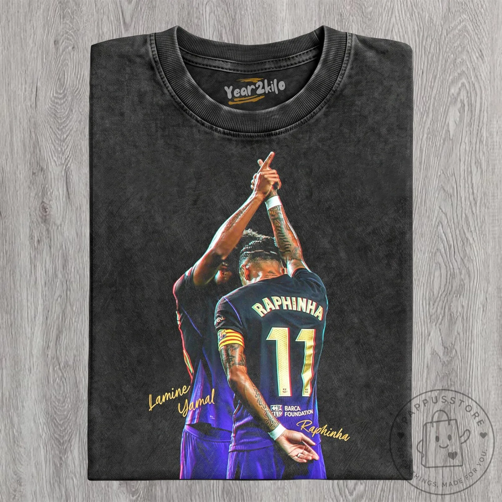 Lamine Yamal Raphinha Barcelona Football Club Player T-Shirt