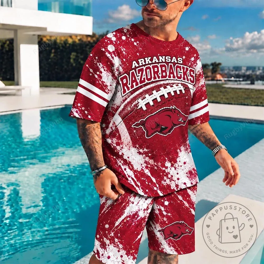 Arkansas Razorbacks Football Team Splatter Paint Design T-Shirt