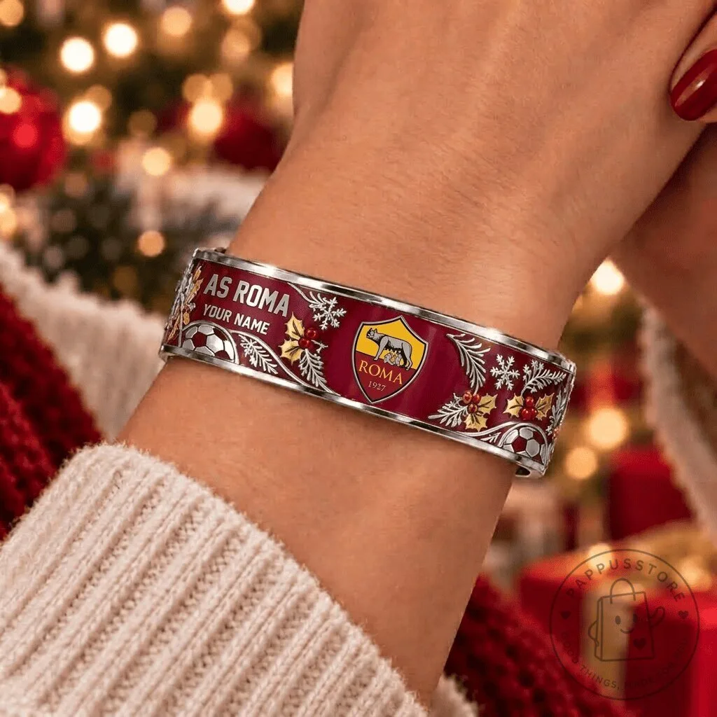 AS Roma Serie A Christmas Football Team Custom Name Bracelet for Fans