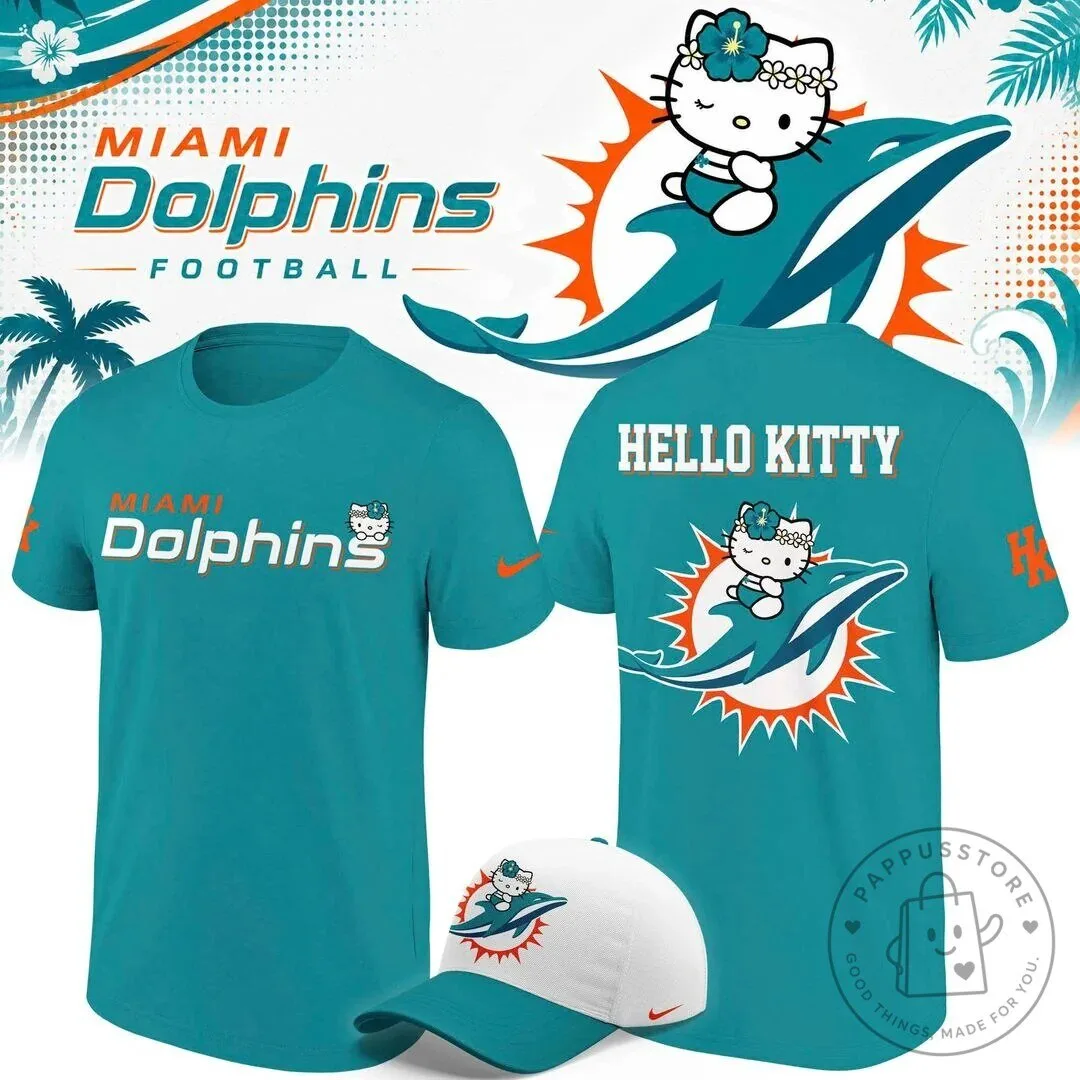 Miami Dolphins Football Hello Kitty T-Shirt