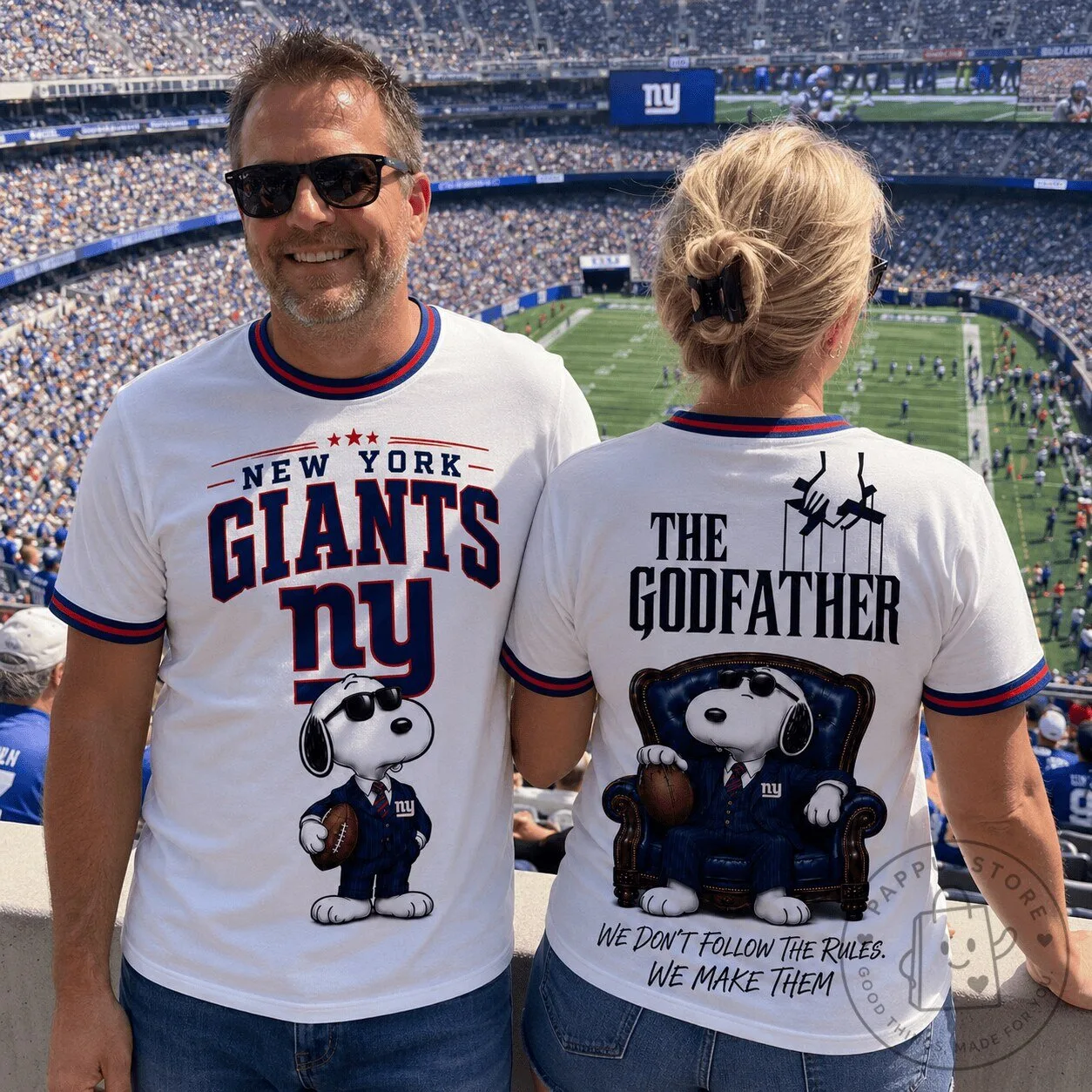 New York Giants Football Snoopy The Godfather Rule Maker T-Shirt