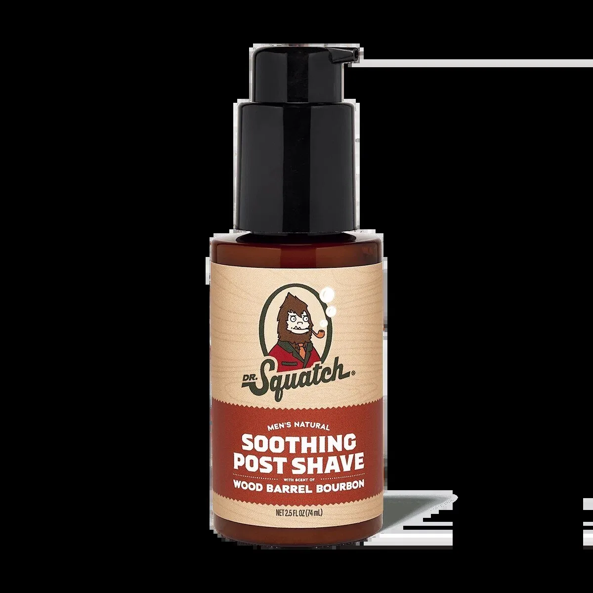 Dr. Squatch Men's Natural Wood Barrel Bourbon Soothing Post Shave
