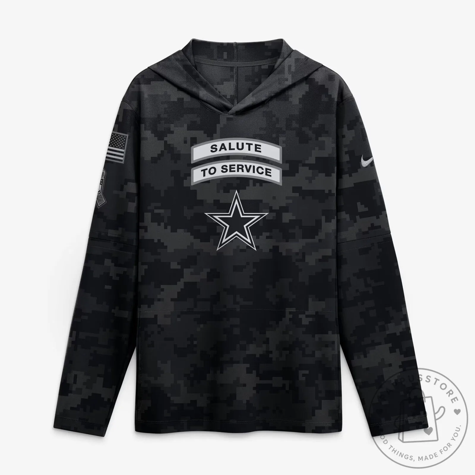 Digital Camouflage Hoodie for Salute To Service by Dallas Cowboys