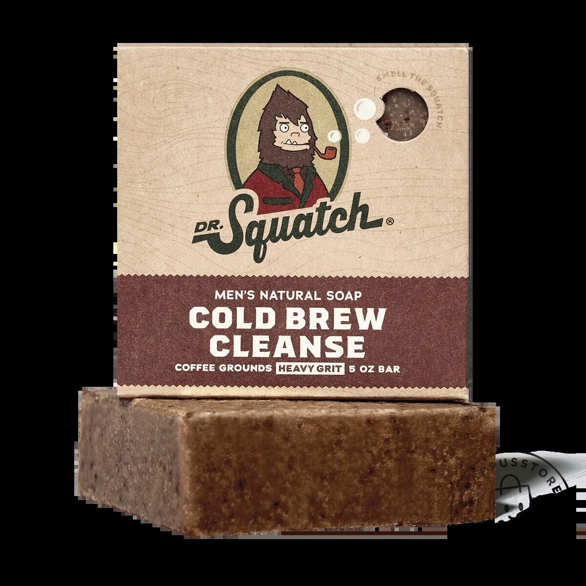 Dr. Squatch Cold Brew Cleanse Coffee Grounds Heavy Grit Men's Natural Soap Bar