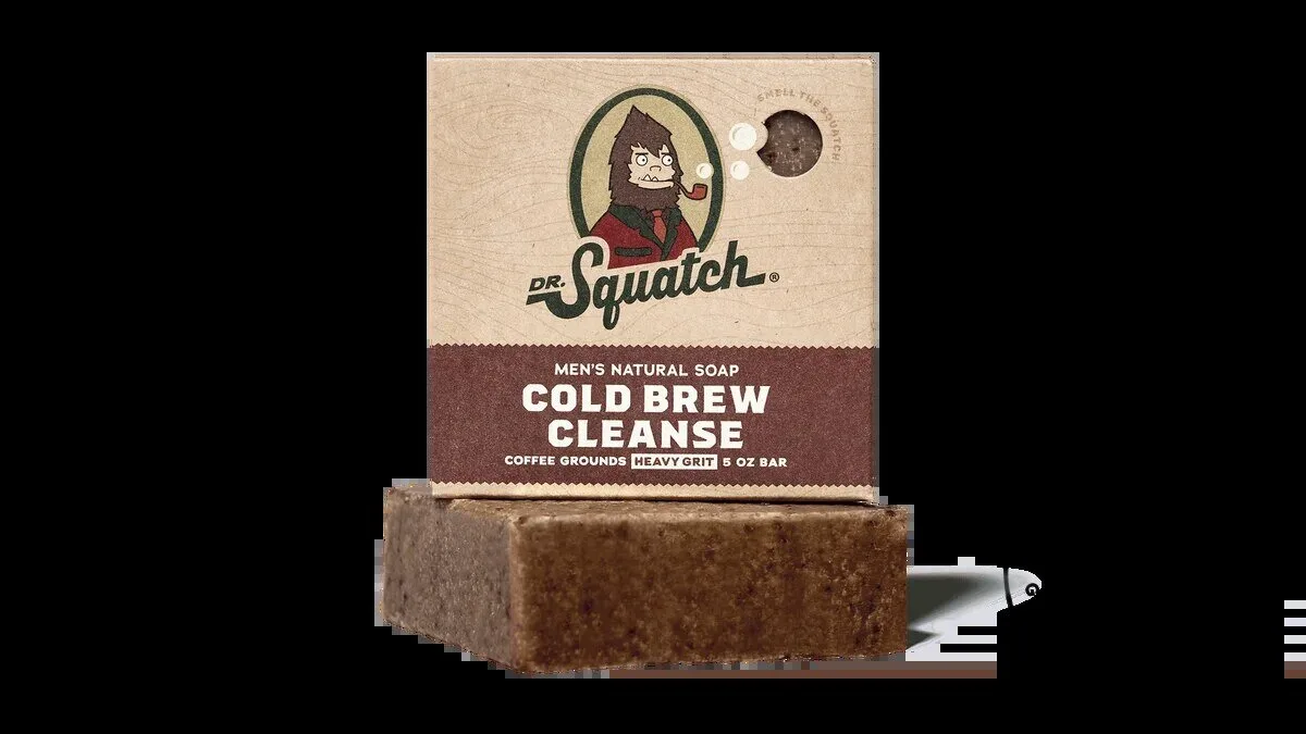 Dr. Squatch Cold Brew Cleanse Coffee Grounds Heavy Grit Men's Natural Soap Bar 9 Dr. Squatch Cold Brew Cleanse Coffee Grounds Heavy Grit Men