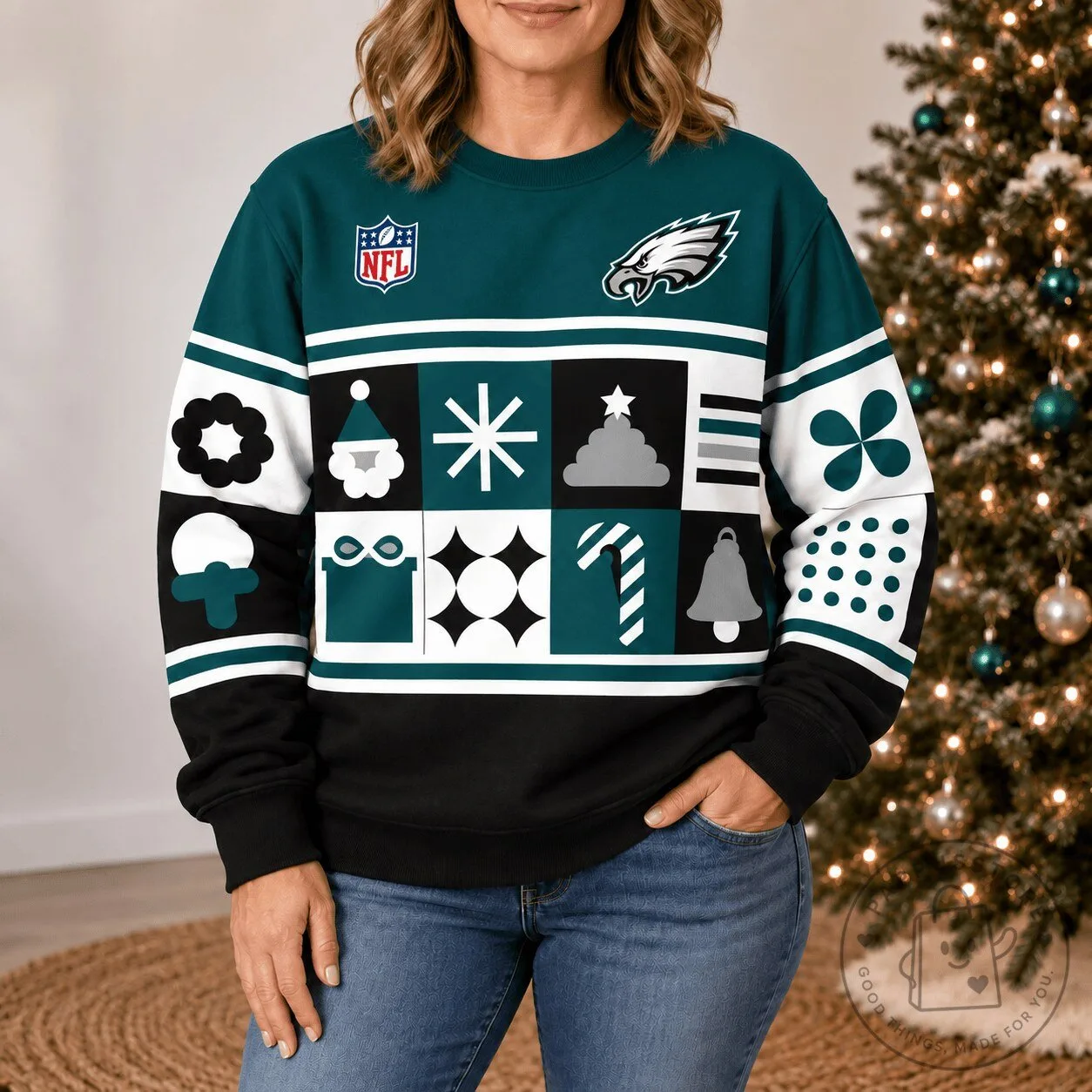 Philadelphia Eagles National Football League Christmas Holiday Sweater