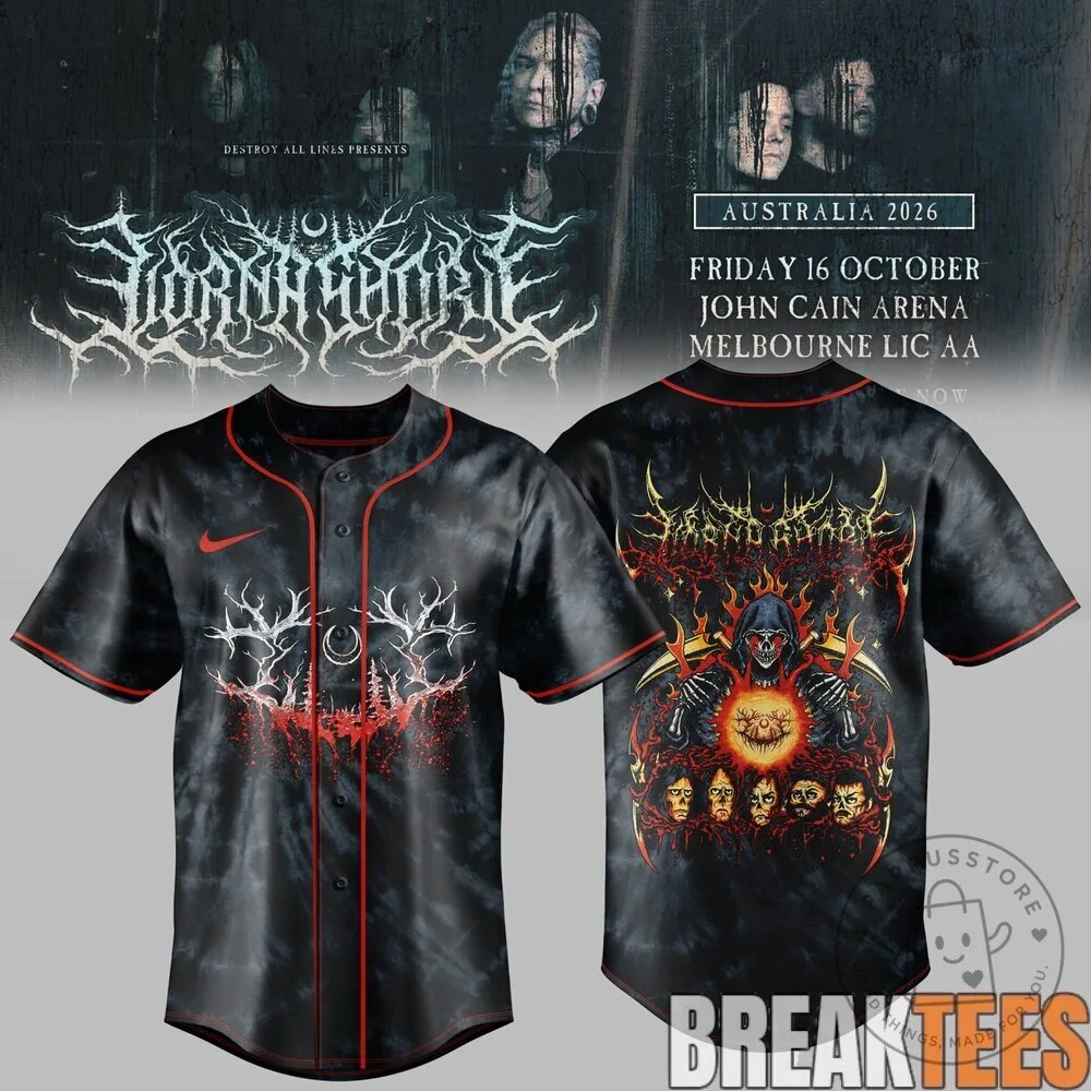 Lorna Shore Australia and New Zealand Tour 2026 Baseball Jersey