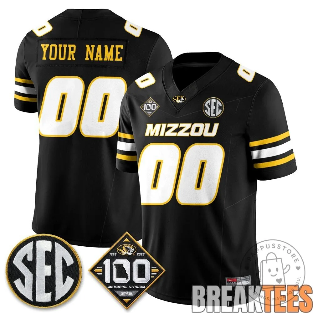 Custom Football Jersey for Missouri Tigers 100th Anniversary at Memorial Stadium