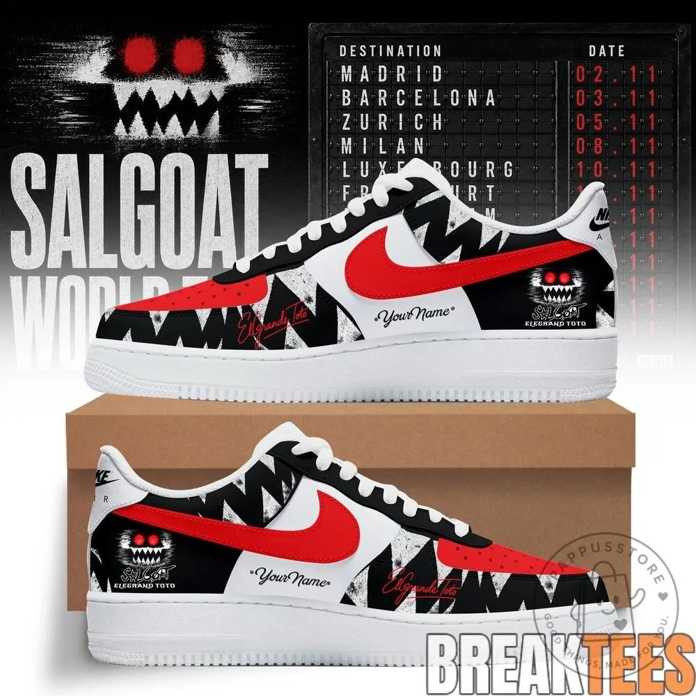 ElGrandeToto Salgoat World Tour Custom Air Force One Shoes