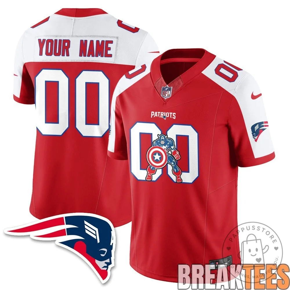New England Patriots Captain America Vibranium Shield Edition Black Football Jersey 14 New England Patriots Captain America Vibranium Shield Edition Black Football Jersey