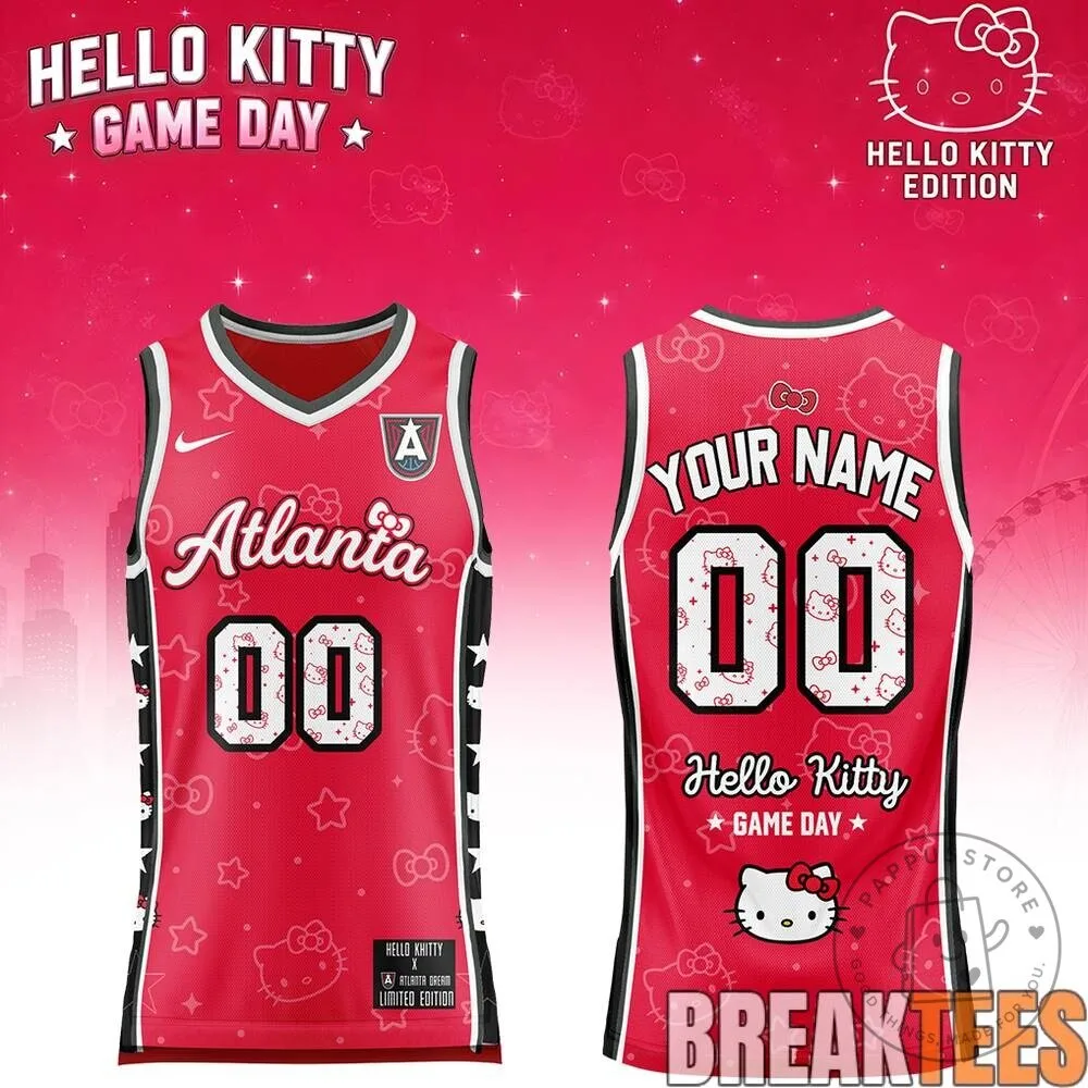 Hello Kitty Atlanta Dream Game Day Custom Basketball Jersey