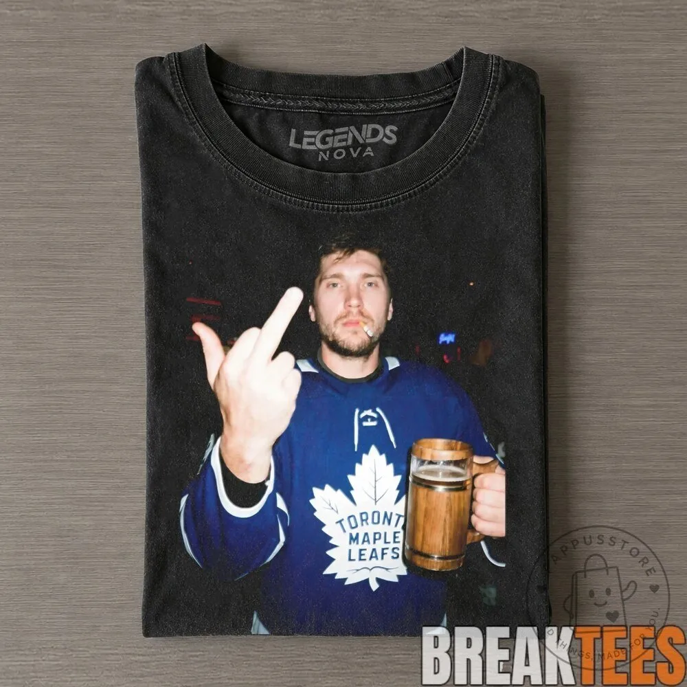 Sergei Bobrovsky Toronto Maple Leafs Smoking Middle Finger Funny T-Shirt
