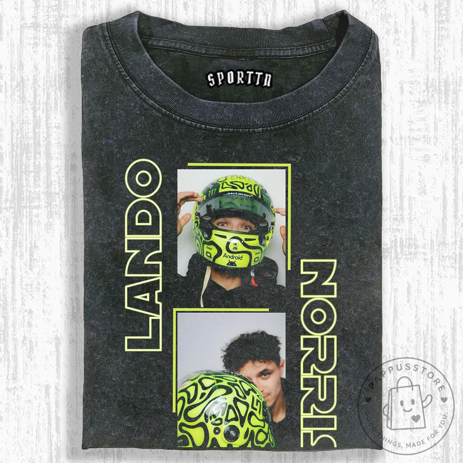 Fan Apparel T-Shirt for Lando Norris, Formula 1 Racing Driver
