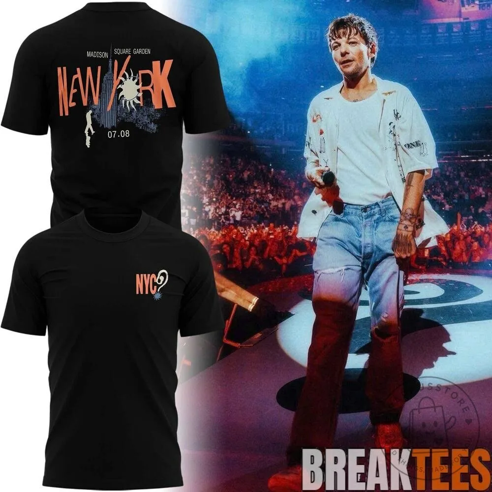 Louis Tomlinson New York Madison Square Garden Concert Black T-Shirt