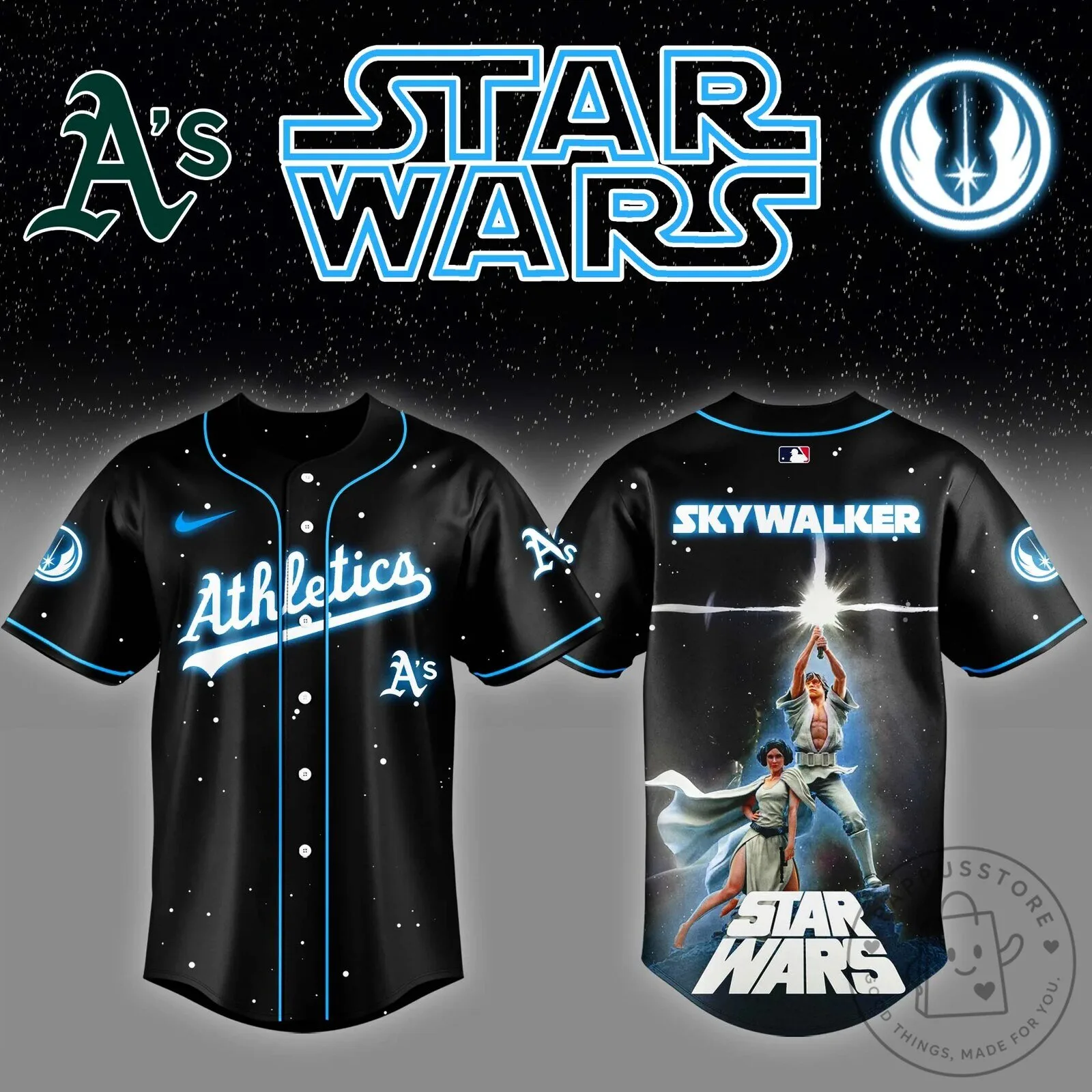 Skywalker Star Wars Oakland Athletics Baseball Jersey