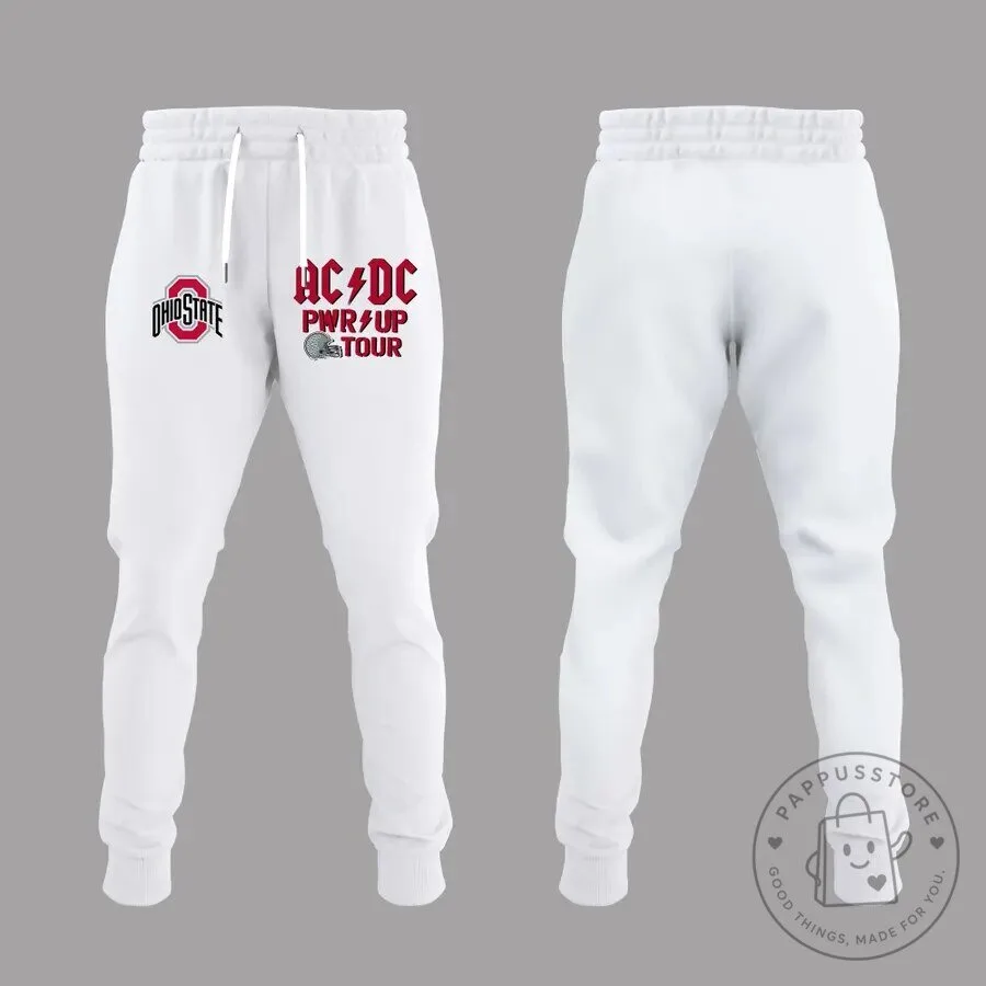 2026 White T-Shirt for Ohio State Football - AC/DC Power Up Tour 9 2026 White T-Shirt for Ohio State Football - AC/DC Power Up Tour
