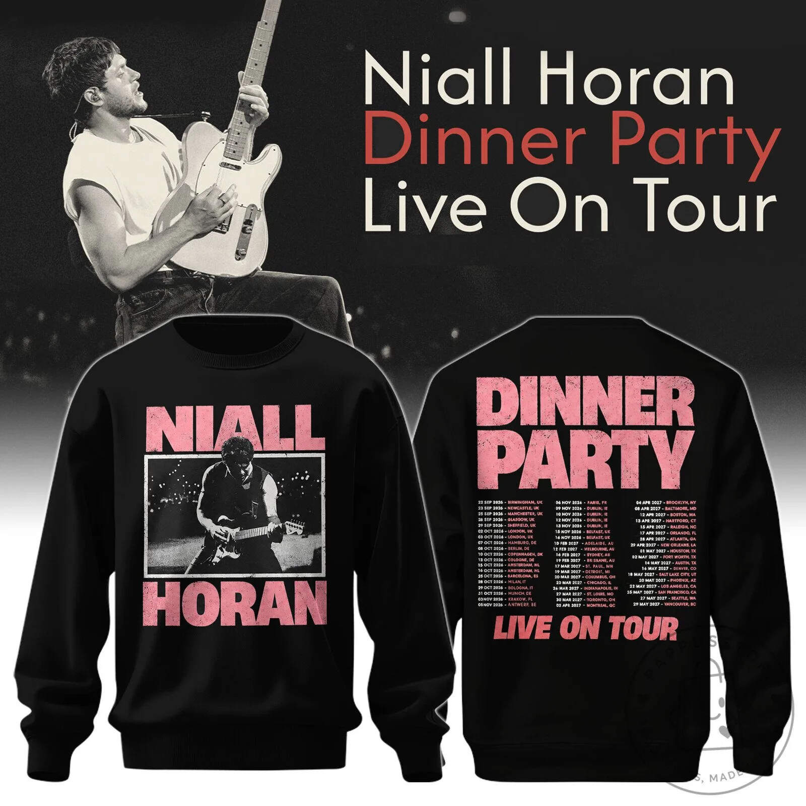 Niall Horan Dinner Party Live On Tour Music Concert Sweatshirt