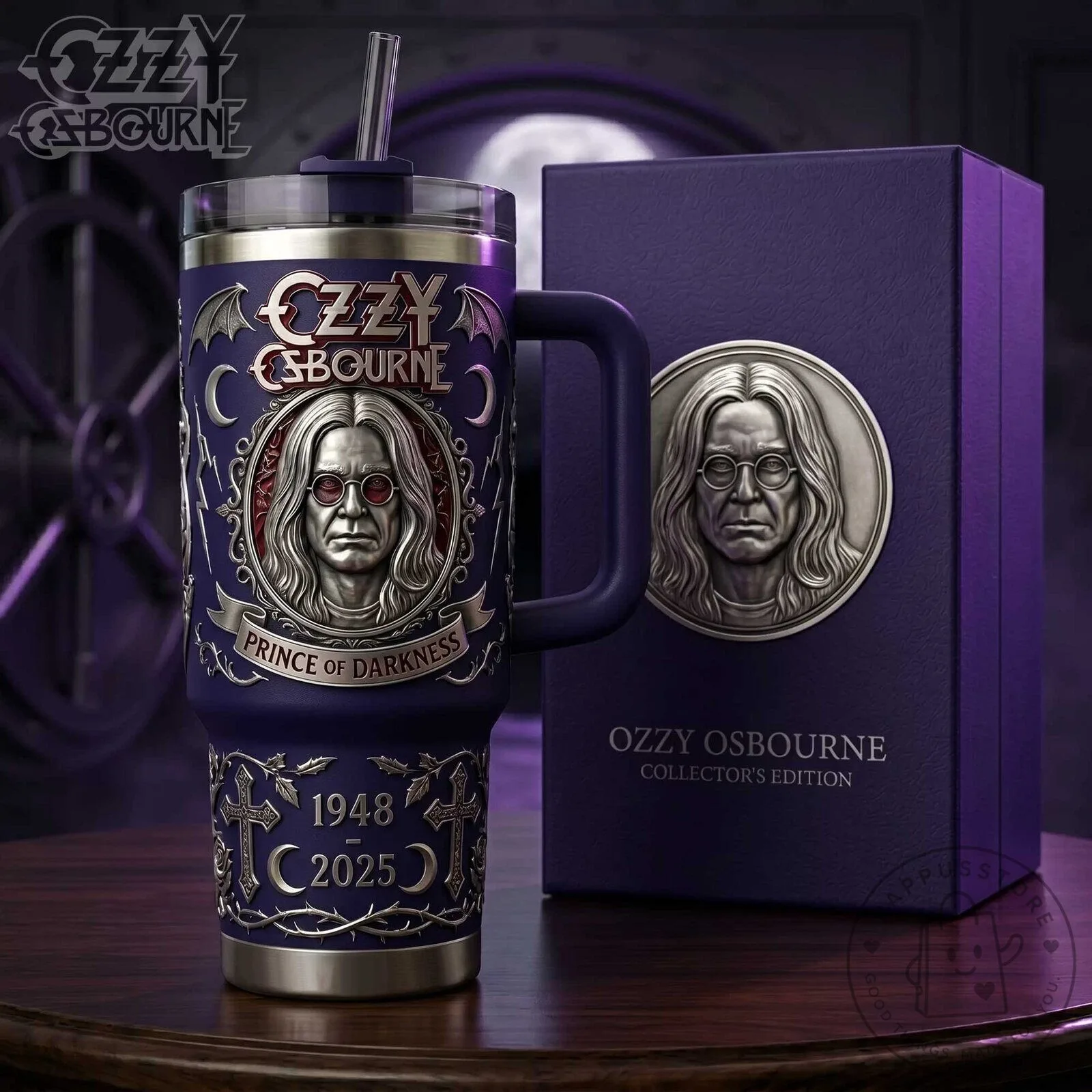 Ozzy Osbourne Prince of Darkness Collector's Edition Stainless Steel Tumbler