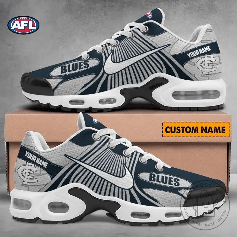 Carlton Blues Australian Football League Custom Name Blue Sneakers