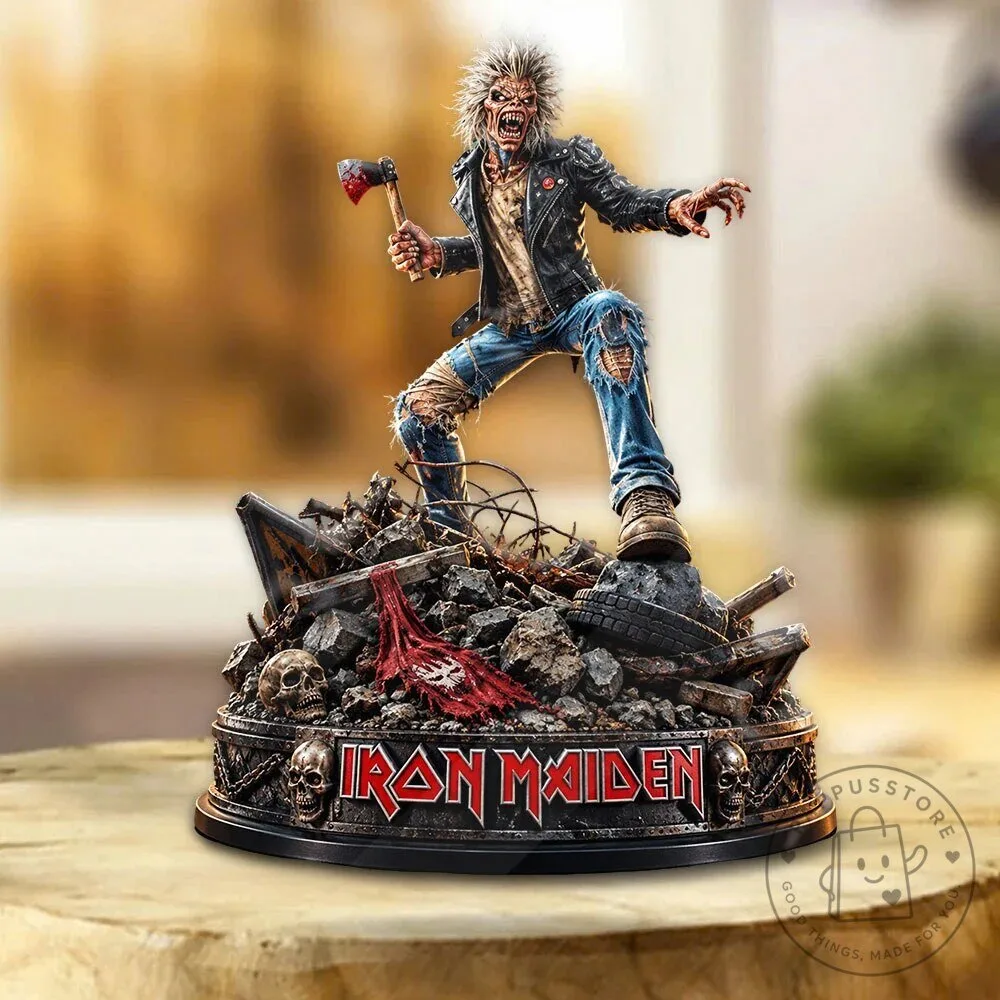 Iron Maiden Eddie The Trooper Heavy Metal Music Band Figurine Statue