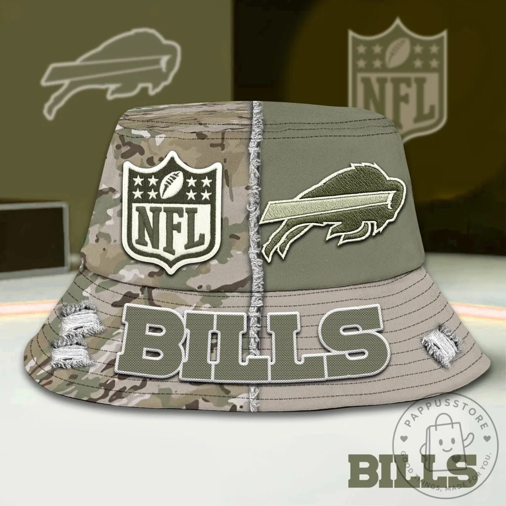 Buffalo Bills NFL Military Camouflage Bucket Hat