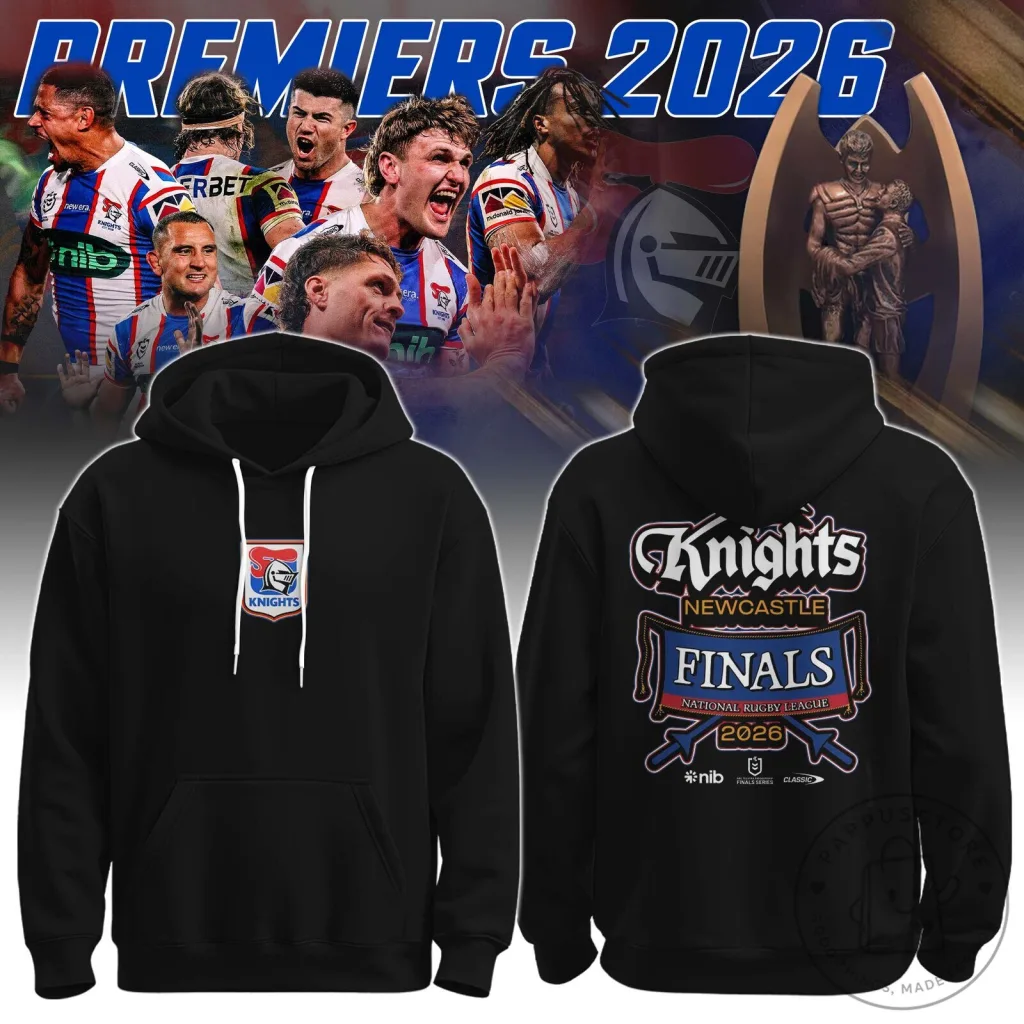Newcastle Knights National Rugby League 2026 Finals Series Black Hoodie