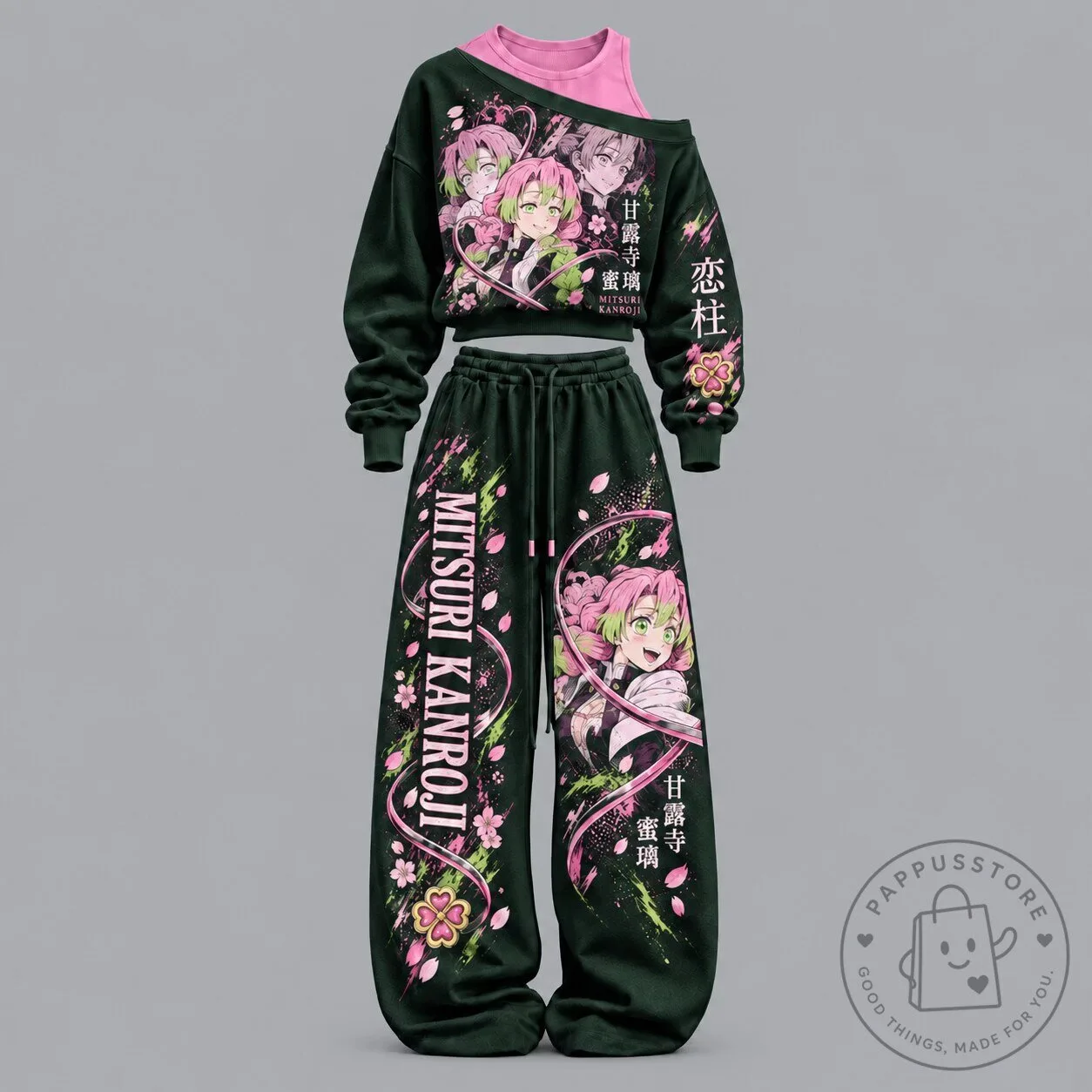 Demon Slayer Mitsuri Kanroji Anime Womens Sweatshirt And Pants Set