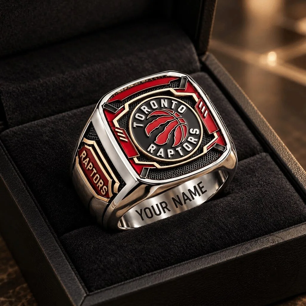 Toronto Raptors Basketball NBA Championship Fan Ring with Custom Name Engraving