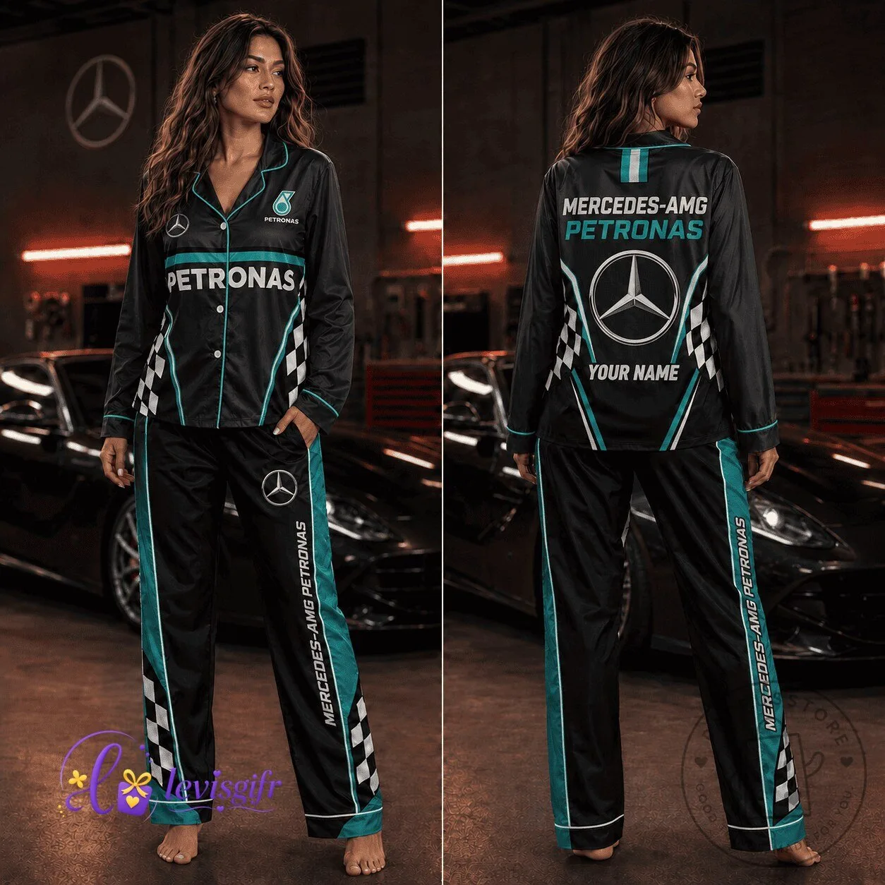 Mercedes-AMG Petronas Racing Fan Gift Pajamas Set
