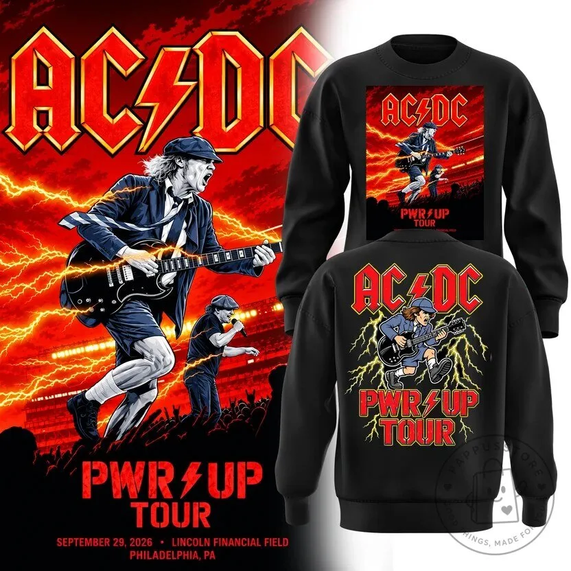 AC/DC Power Up Tour Philadelphia 2026 Concert Sweatshirt