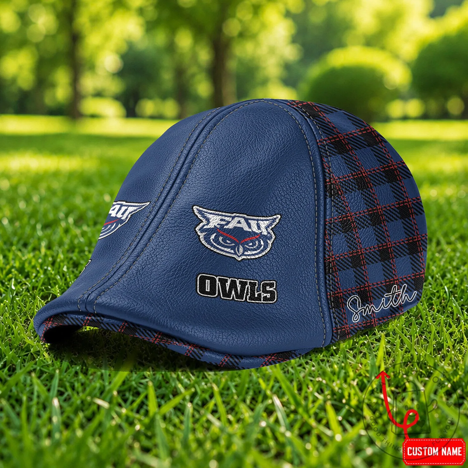 Florida Atlantic Owls NCAA Ivy Cap Personalized Flat Cap