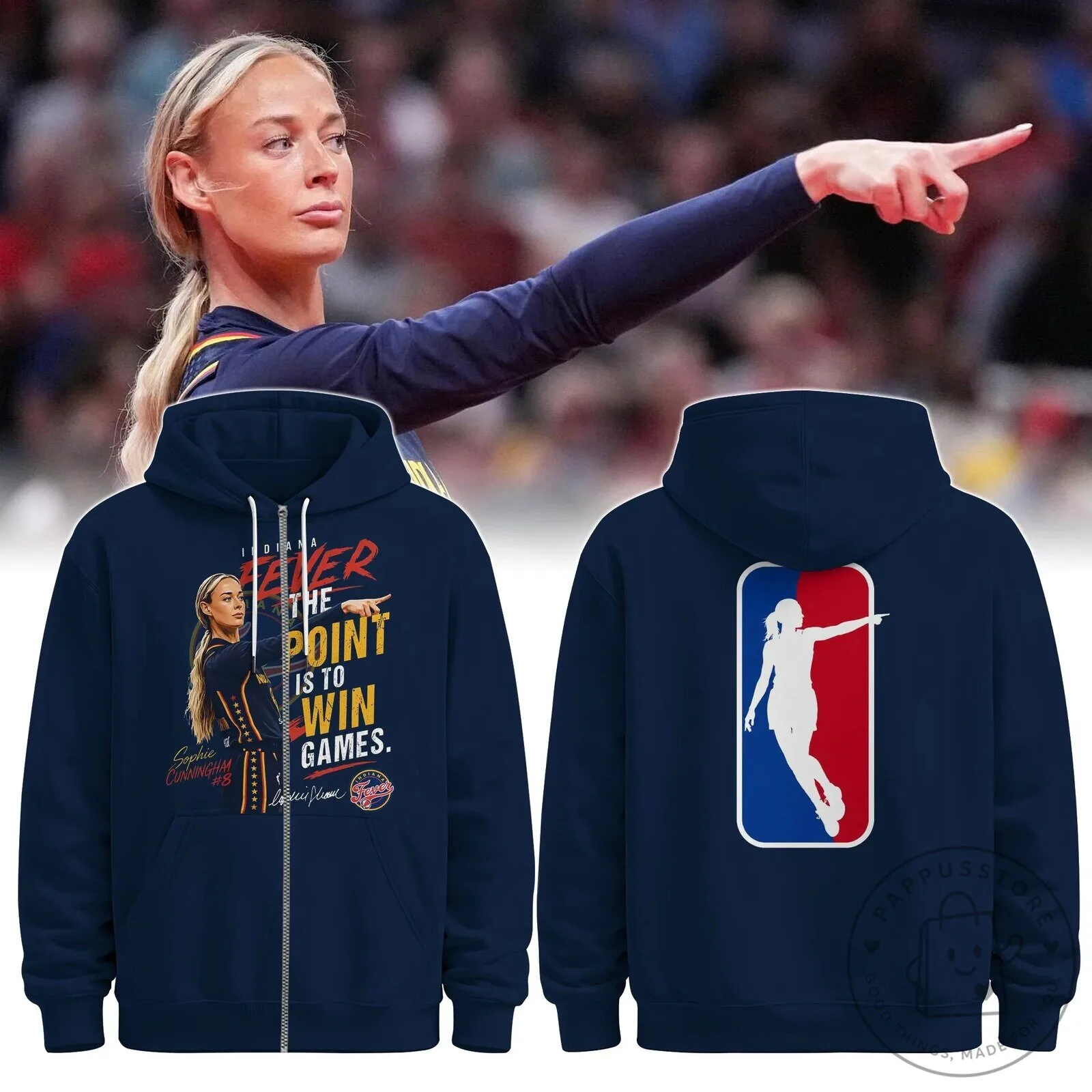 Sophie Cunningham The Point Is To Win Games Zip Hoodie