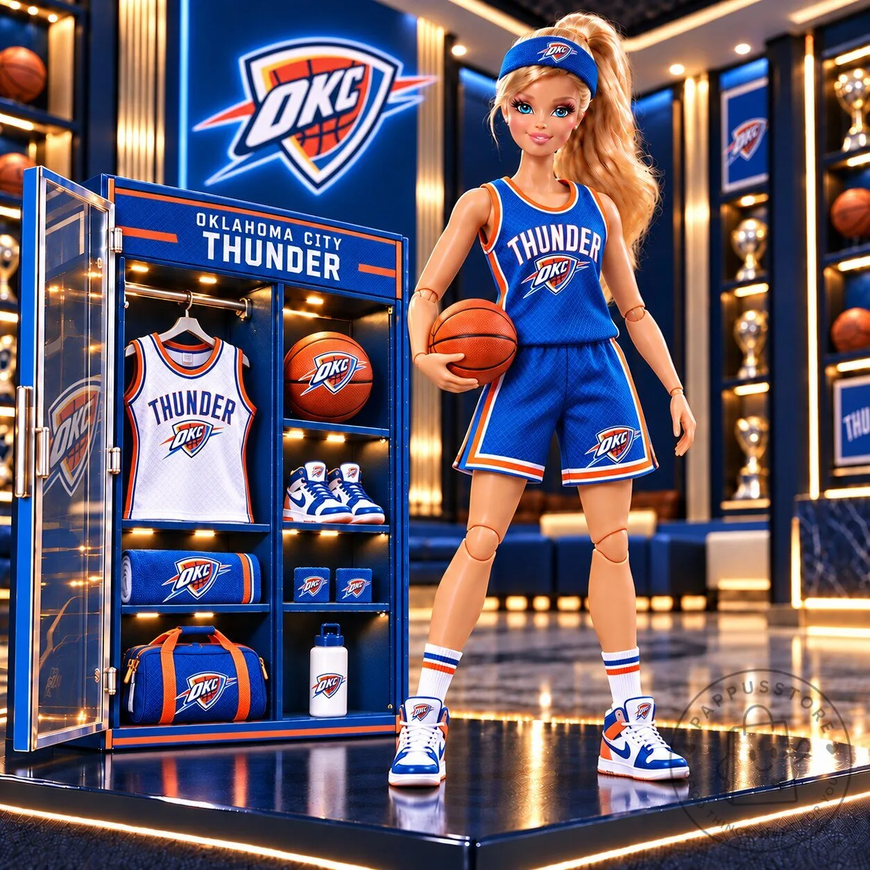 Oklahoma City Thunder Barbie Doll Collectible Figure with Basketball Gear