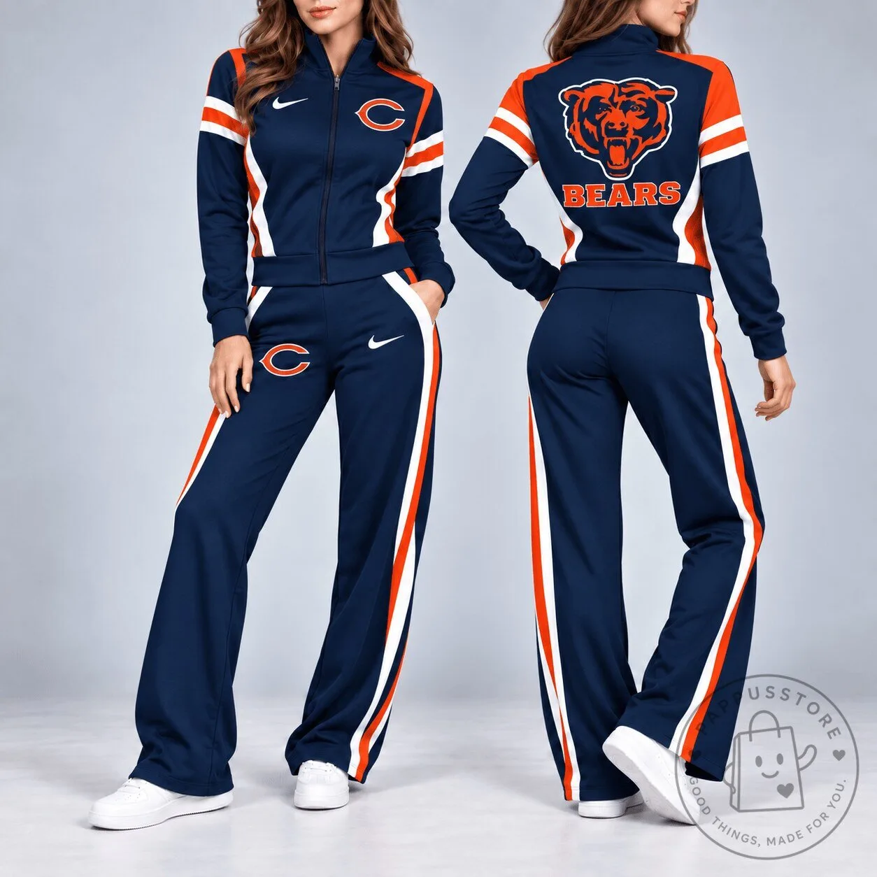 Chicago Bears National Football League Varsity Track Jacket and Pants Set