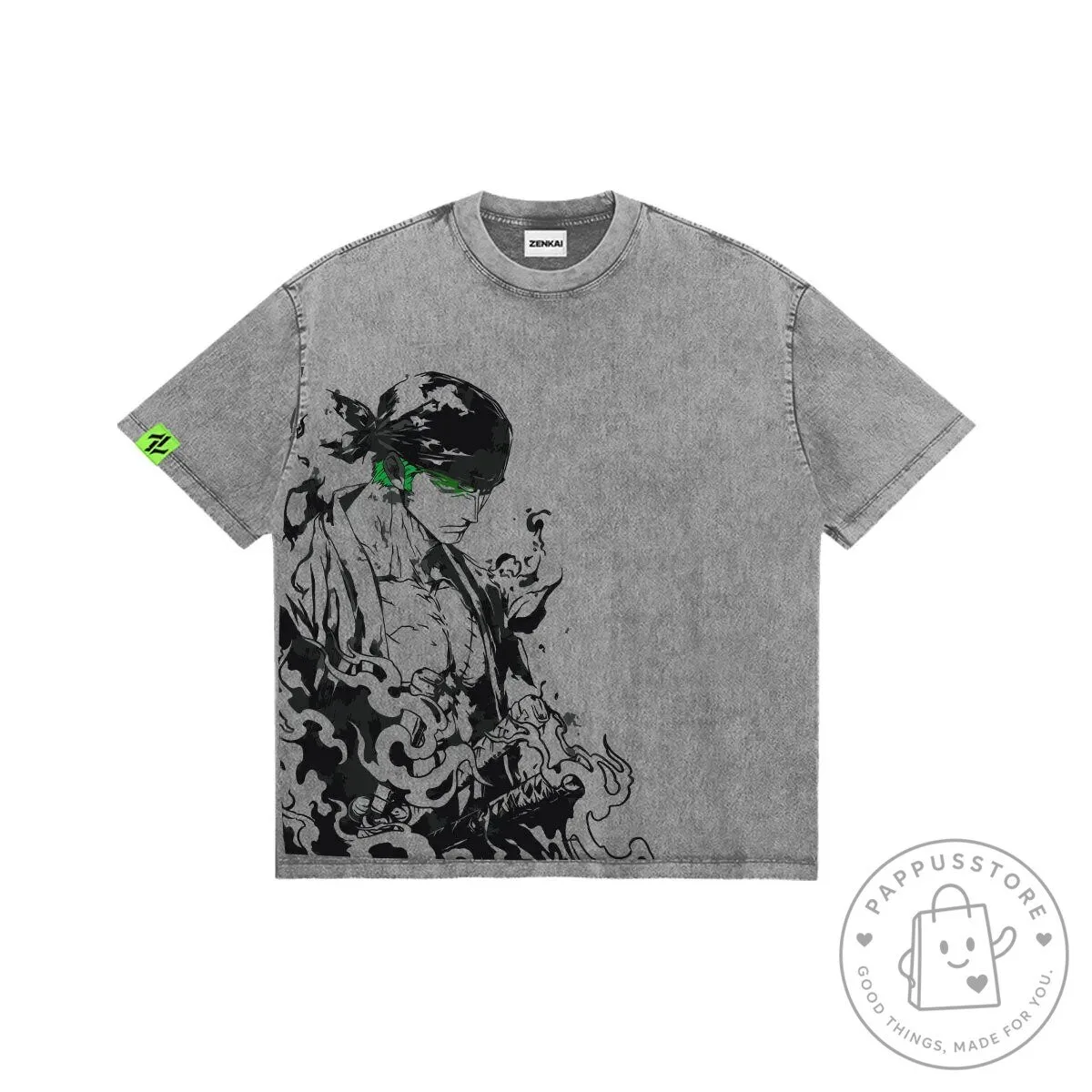 Roronoa Zoro Demon Gaze One Piece Anime Washed T-Shirt
