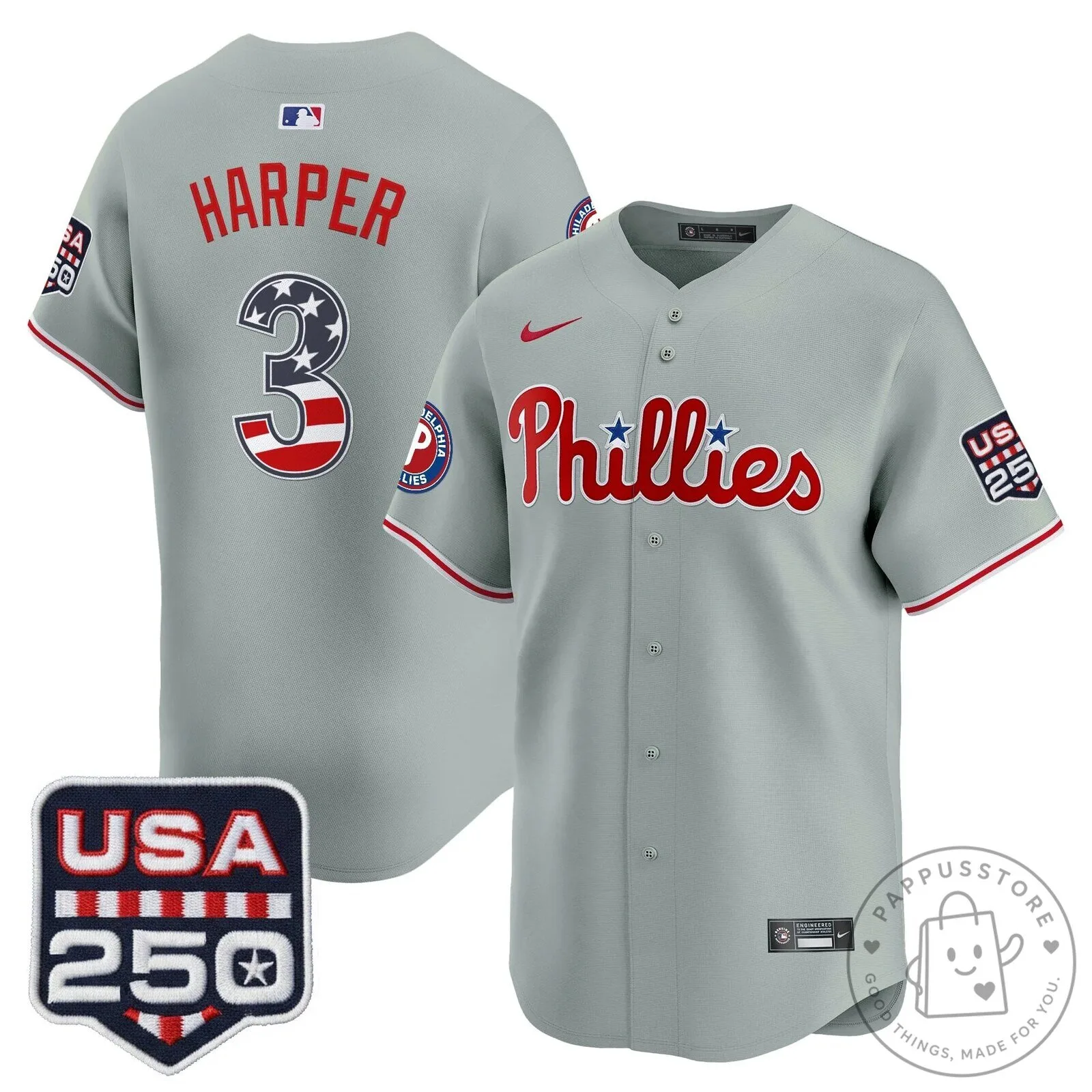 Fourth of July Philadelphia Phillies Bryce Harper Baseball Jersey