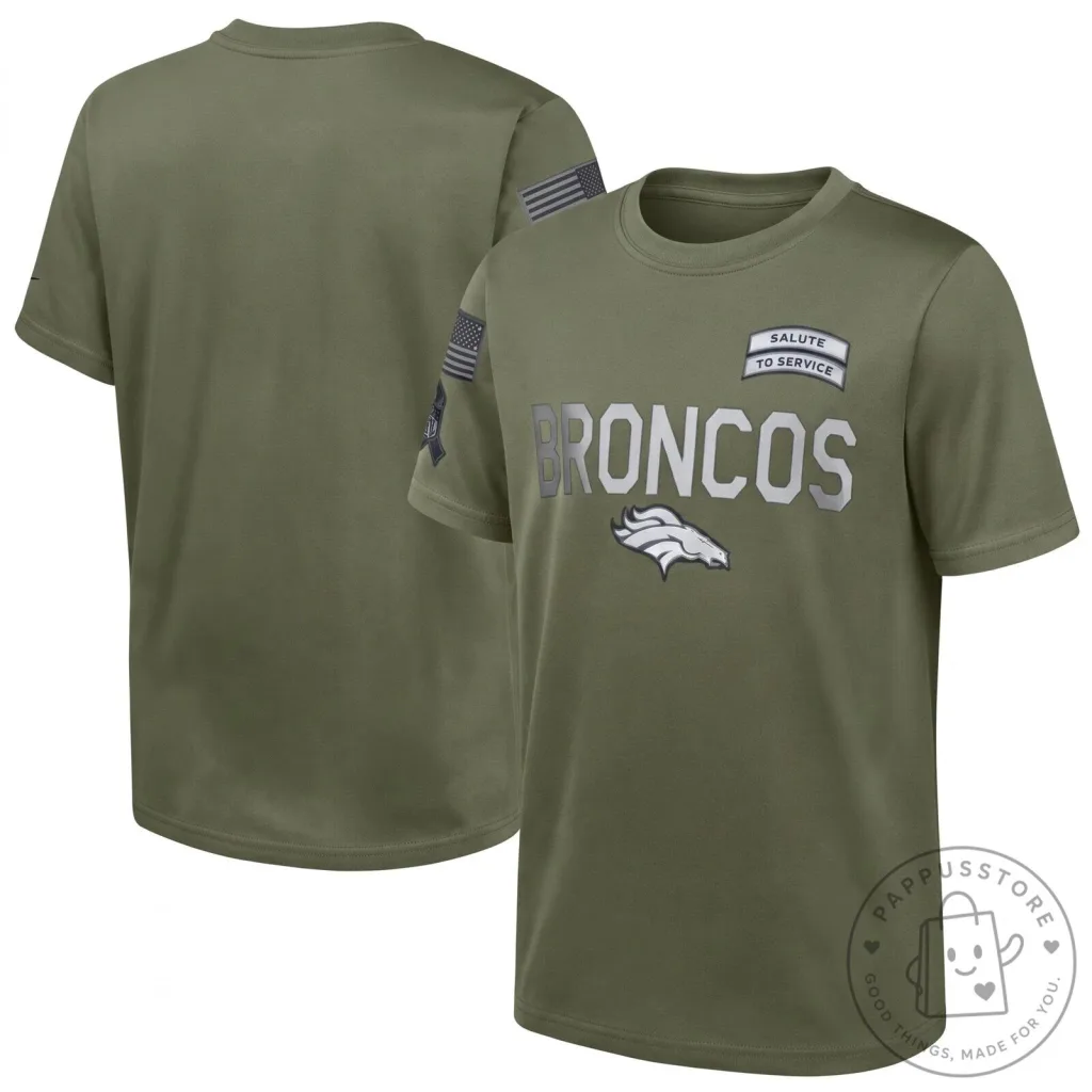Denver Broncos Salute To Service Military Appreciation Olive Green T-Shirt Denver Broncos Salute To Service Military Appreciation Olive Green T-Shirt