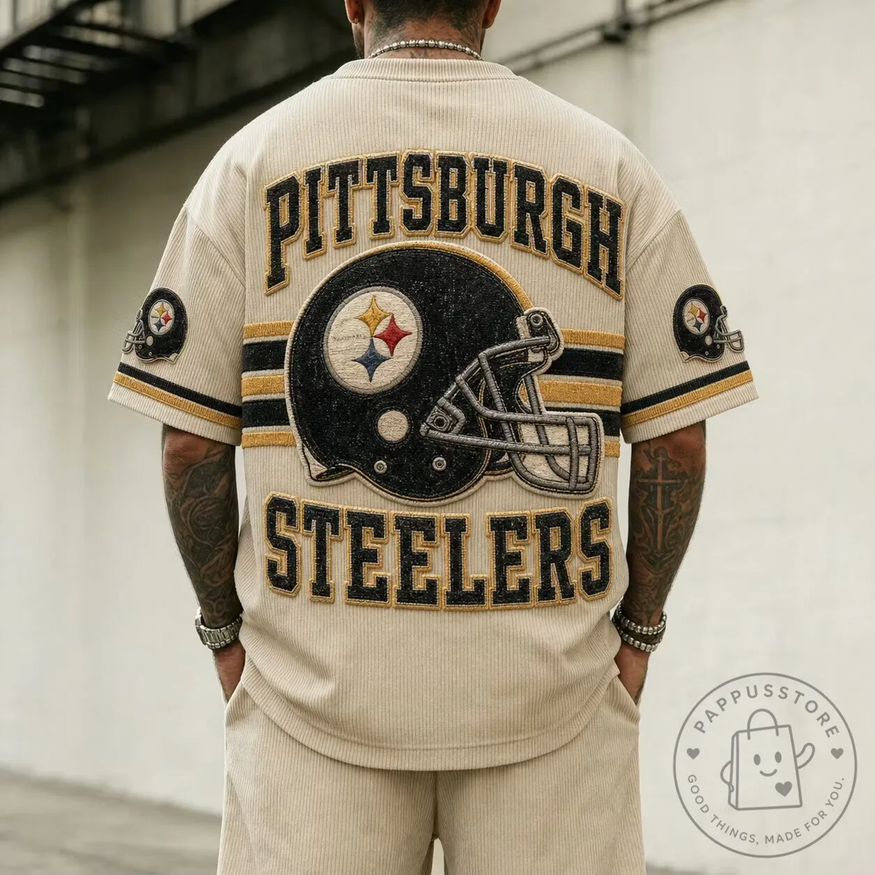 Pittsburgh Football Steelers Vintage Style Short Sleeve T-Shirt