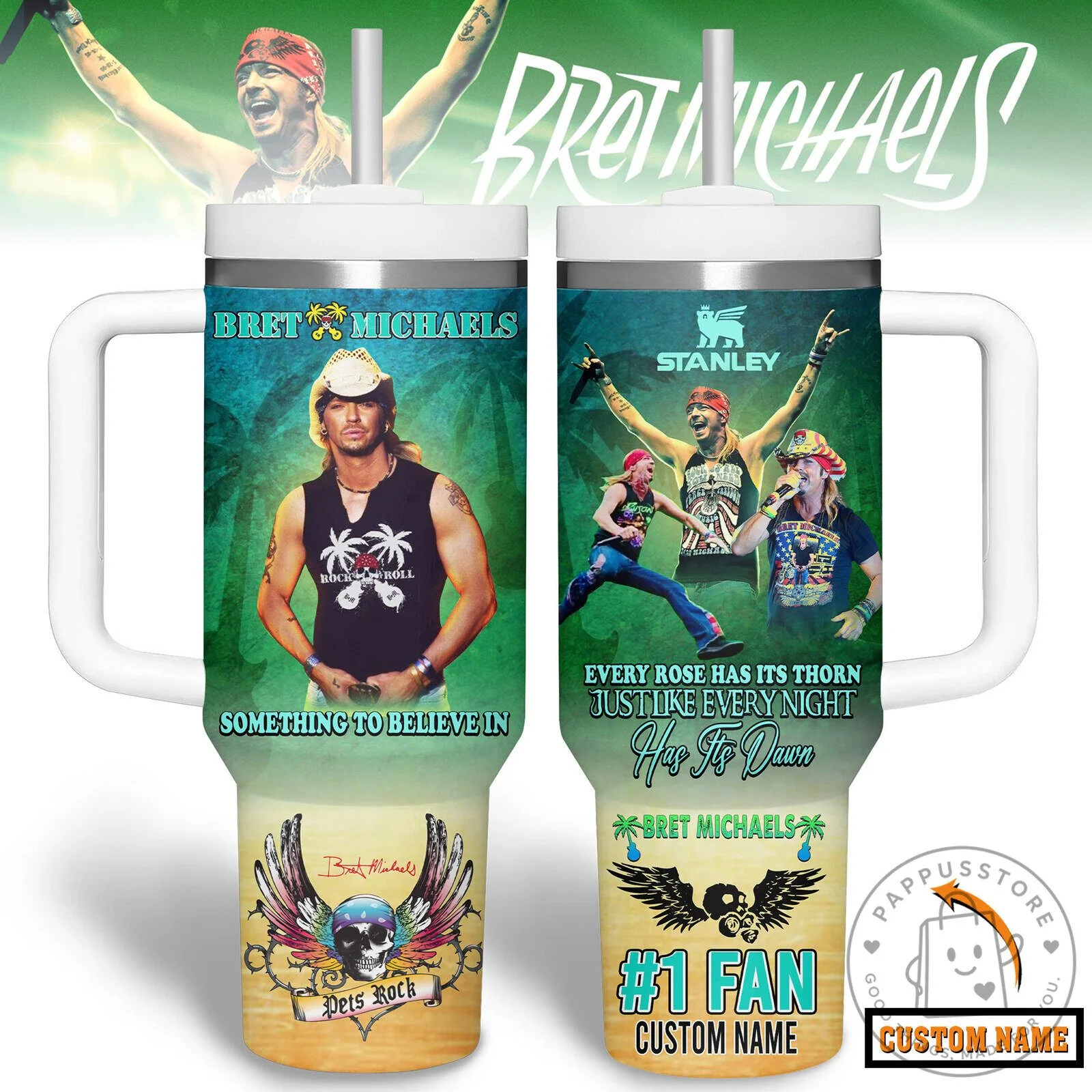 Bret Michaels Something To Believe In Rock And Roll Tumbler