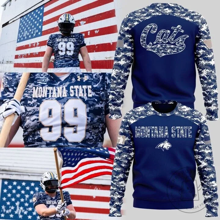 Montana State Bobcats Camouflage Salute To Service Sweatshirt