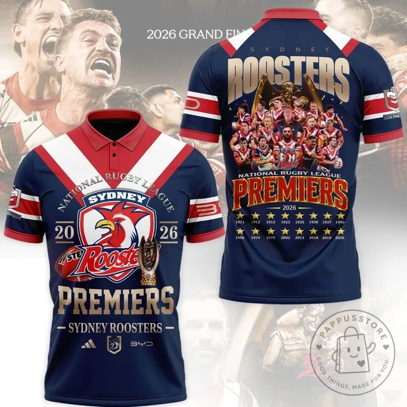 2026 Polo Shirt of Sydney Roosters National Rugby League Champions
