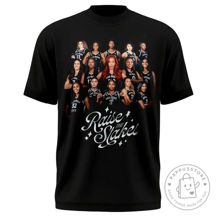Las Vegas Aces Raise The Stakes WNBA Basketball Team T-Shirt 8 Las Vegas Aces Raise The Stakes WNBA Basketball Team T-Shirt