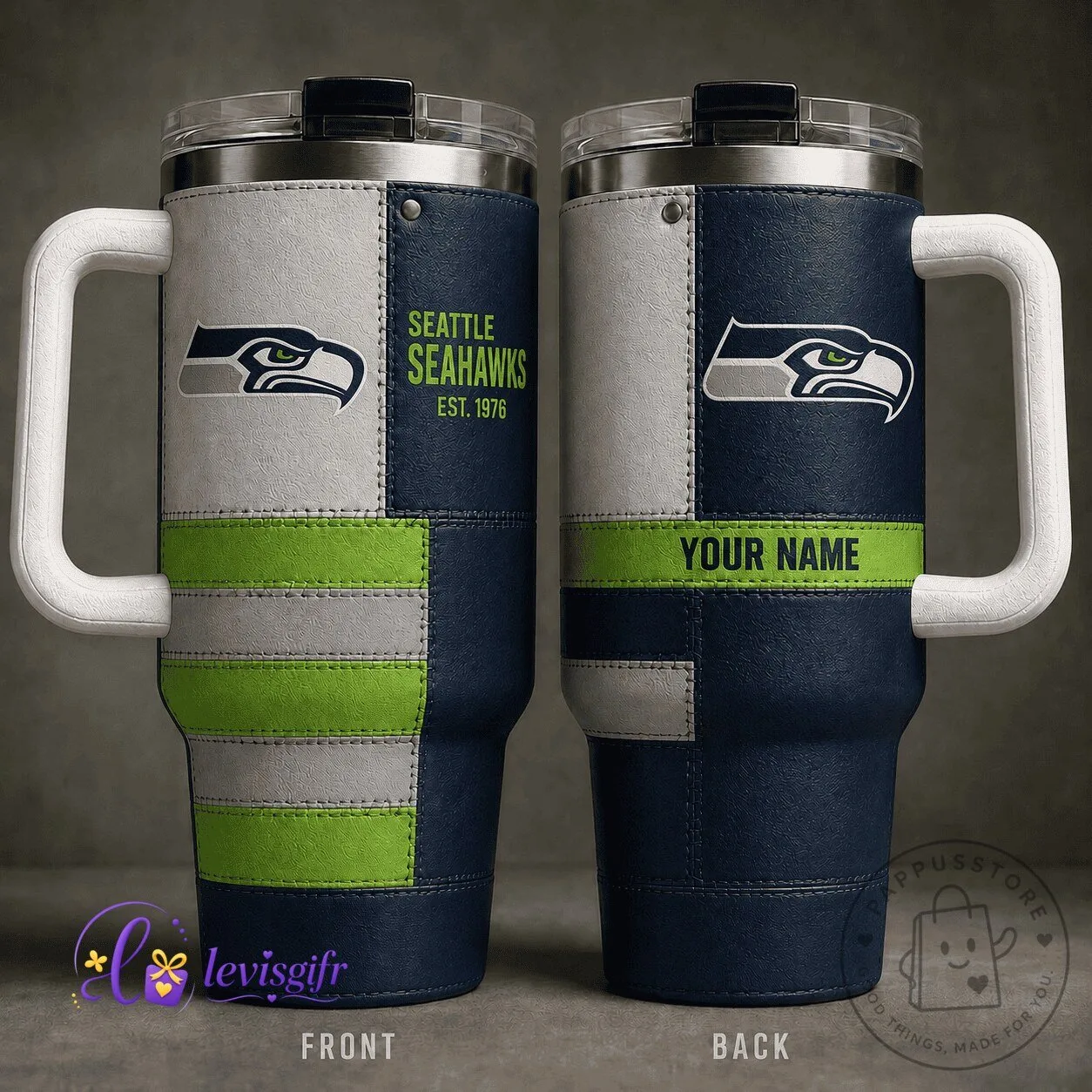Seattle Seahawks NFL Football Team Personalized Insulated Stainless Steel Tumbler