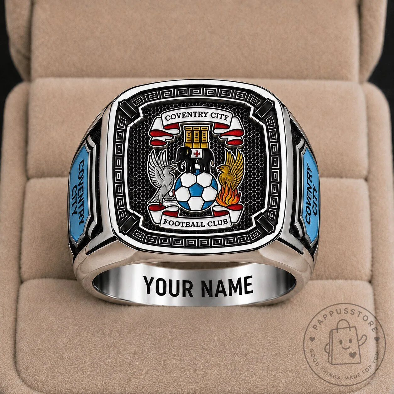 Coventry City Football Club English Premier League Men's Custom Engraved Ring