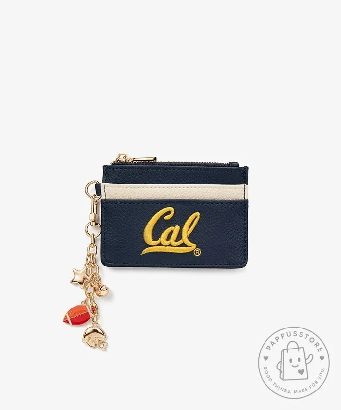 California Golden Bears Football Charm Card Holder Wallet